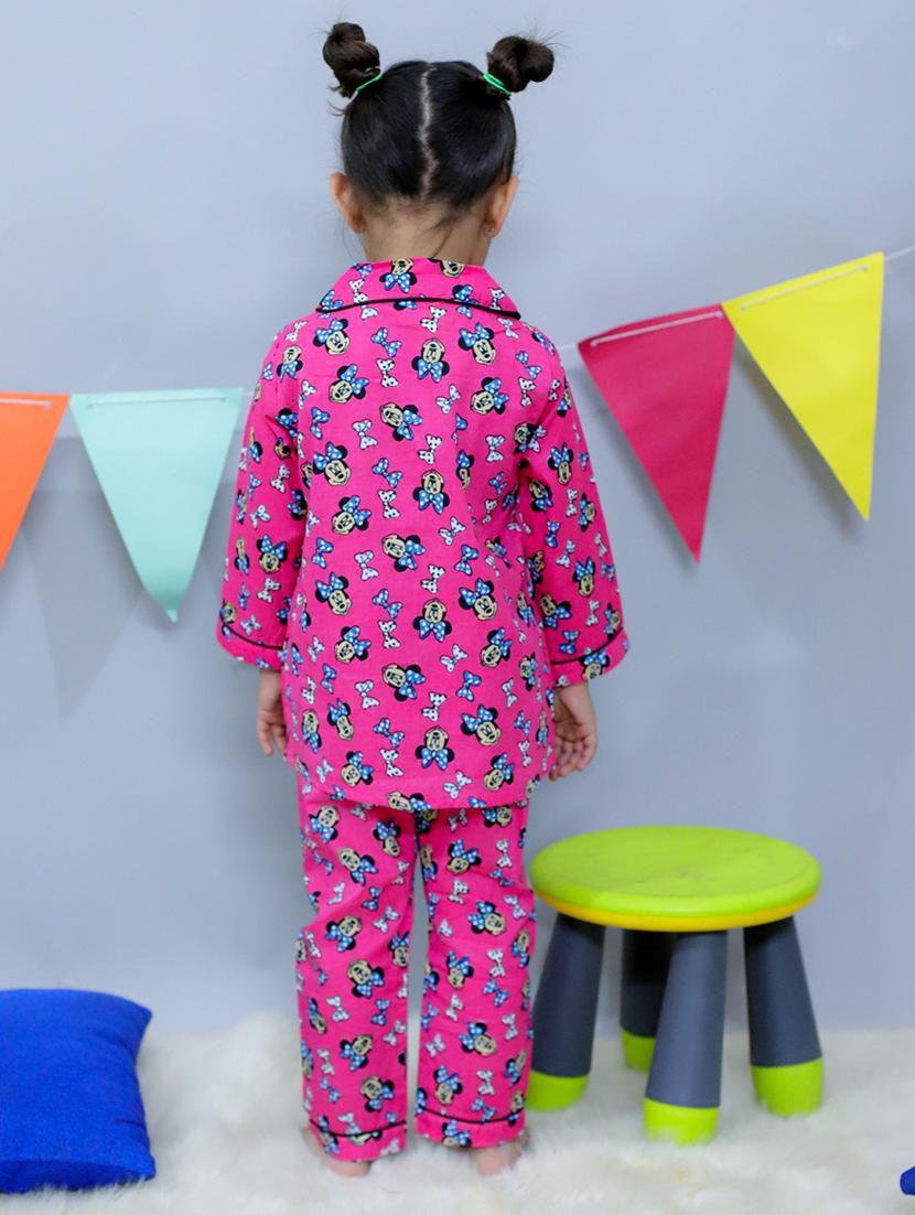 girls printed long sleeves pyjama set - 21555763 - Standard Image - 3