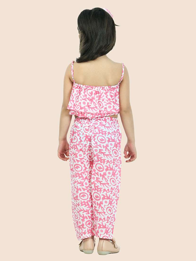 girls printed sleeveless full length set - 21555766 - Standard Image - 3