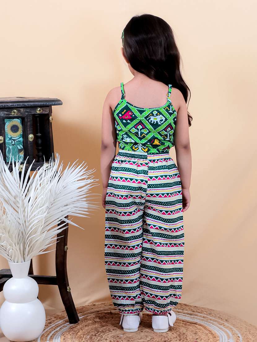 girls printed sleeveless full length set - 21555774 - Standard Image - 3