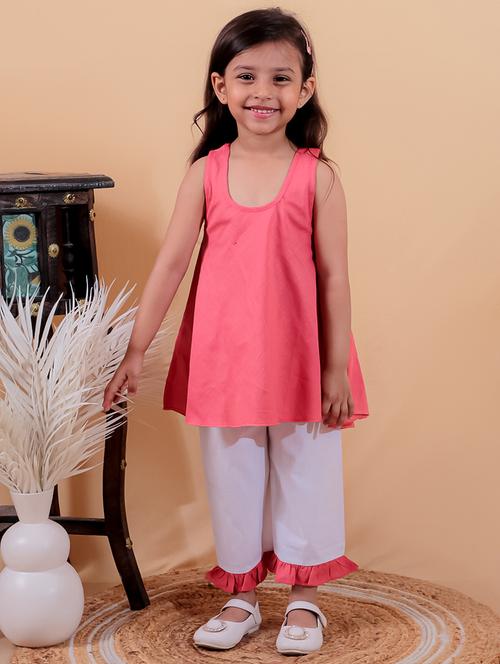 girls printed sleeveless full length set - 21555776 -  Standard Image - 0