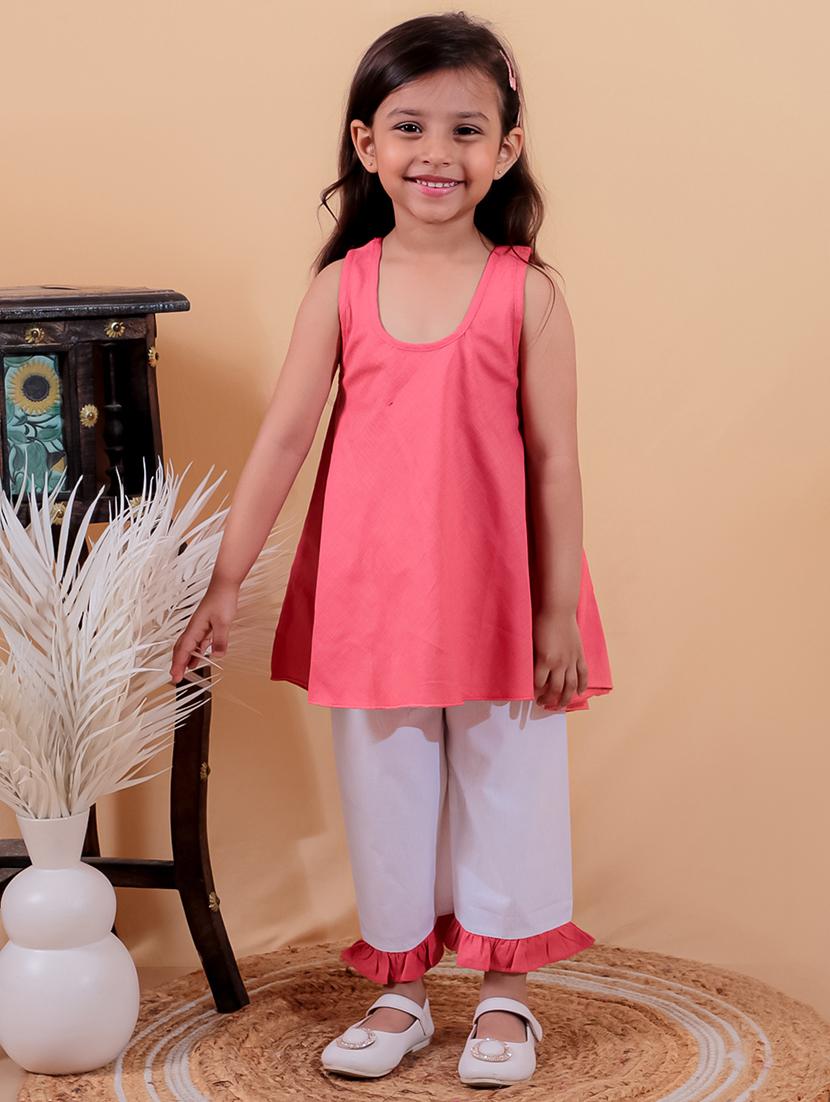 girls printed sleeveless full length set - 21555776 -  Zoom Image - 0