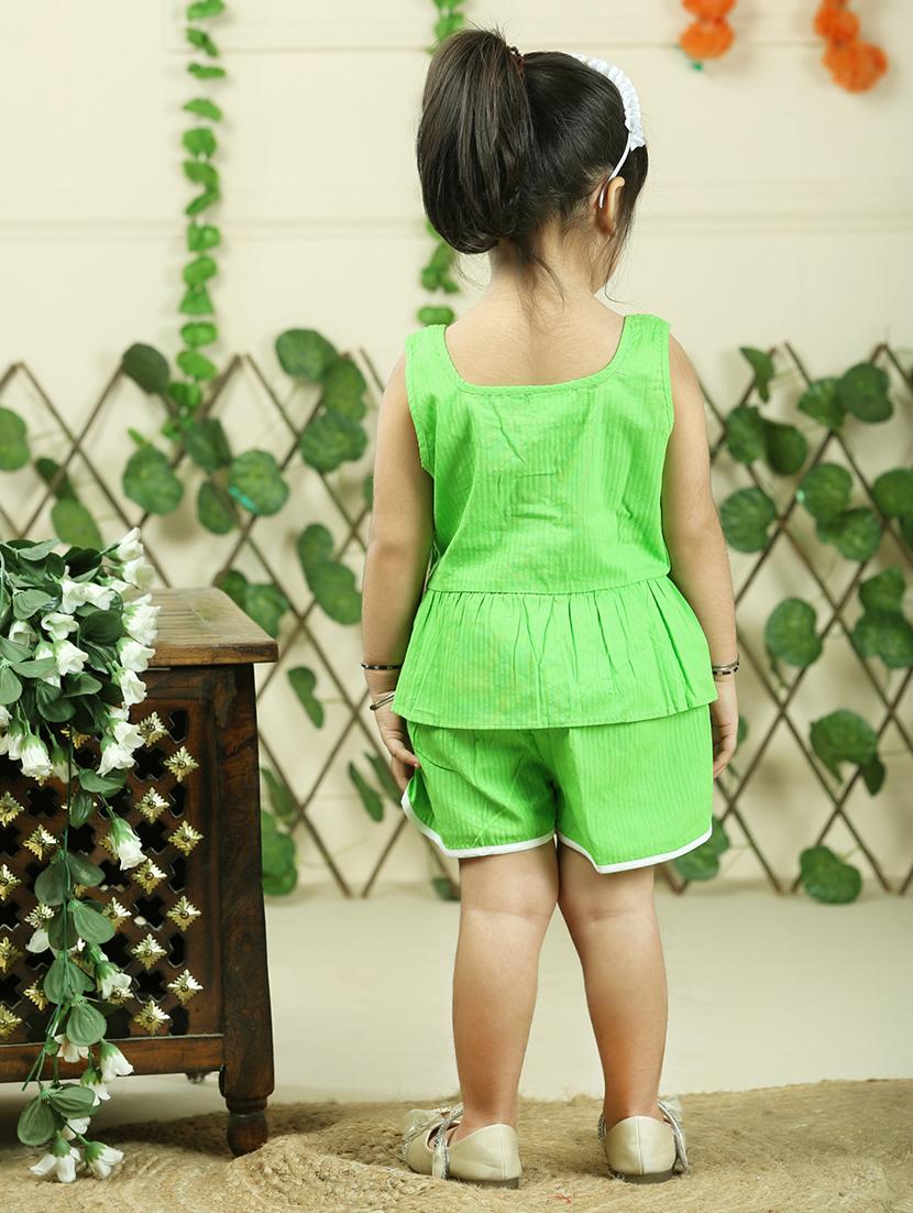 girls striped sleeveless top & shorts set - 21555788 - Standard Image - 3