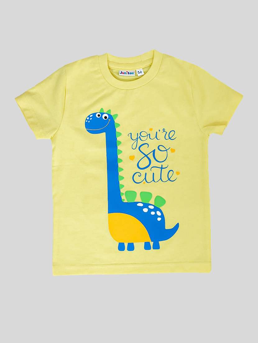 boys round neck graphic printed t-shirt