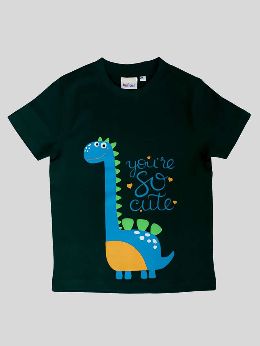 boys round neck graphic printed t-shirt