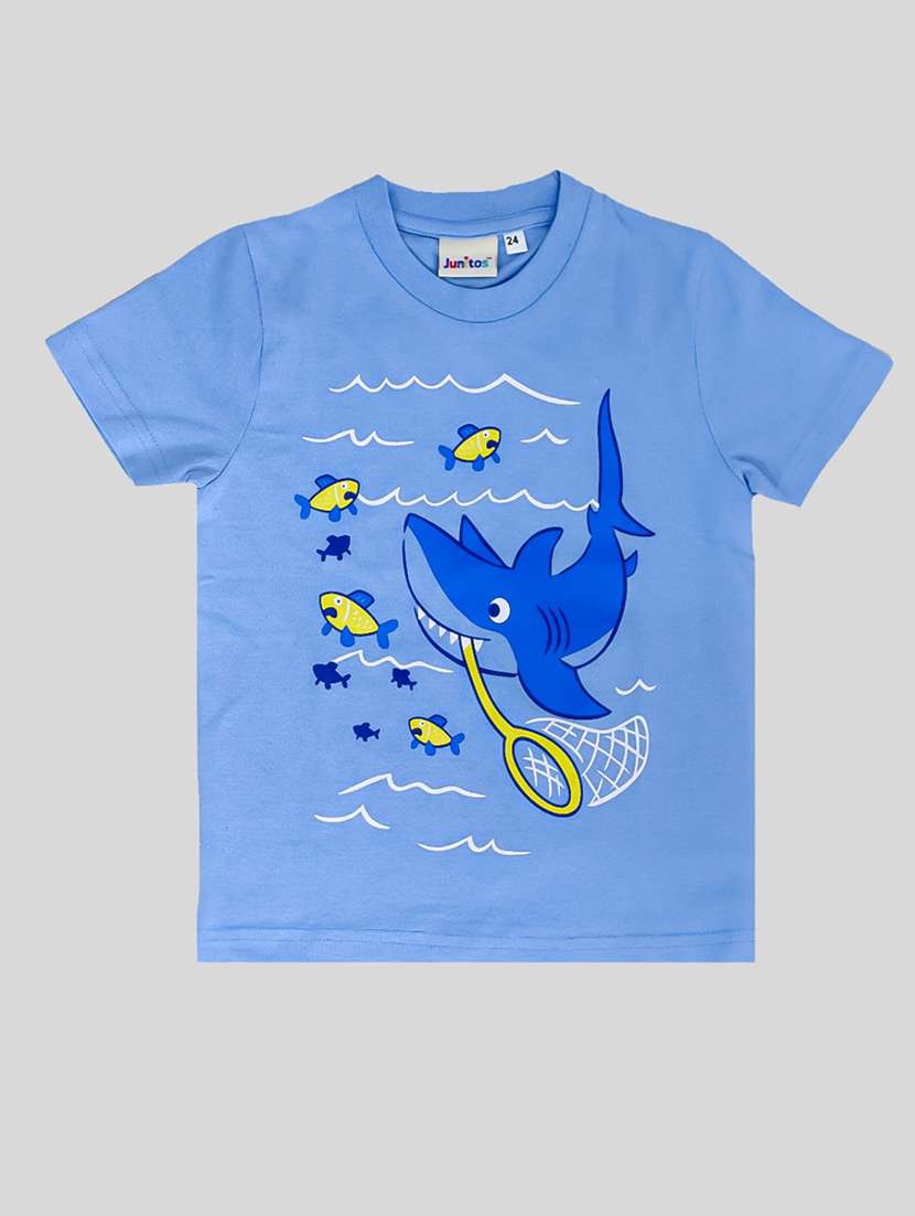 boys round neck graphic printed t-shirt