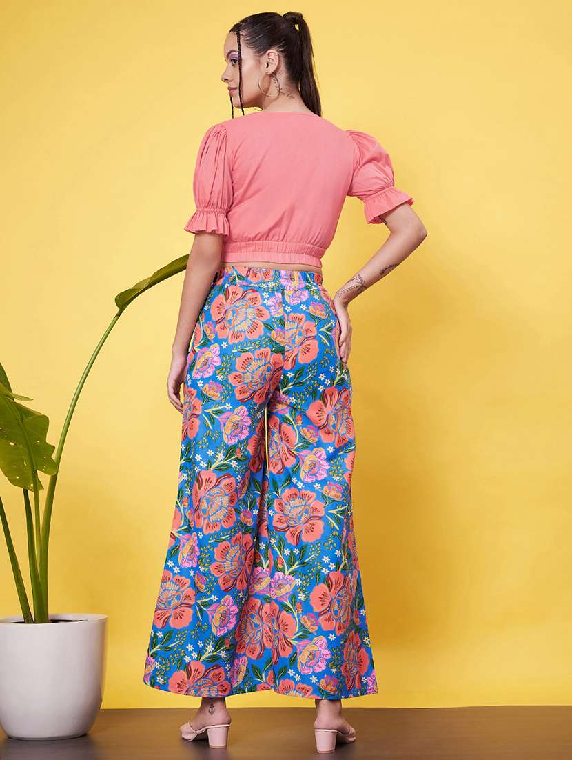 women floral printed top & palazzo co-ord set - 21555930 -  Standard Image - 5