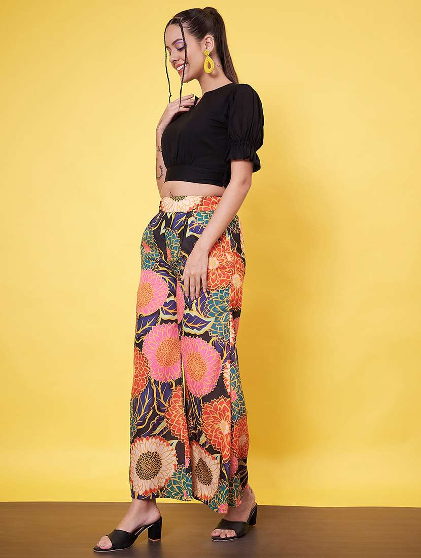 women floral printed top & palazzo co-ord set - 21555931 -  Standard Image - 3