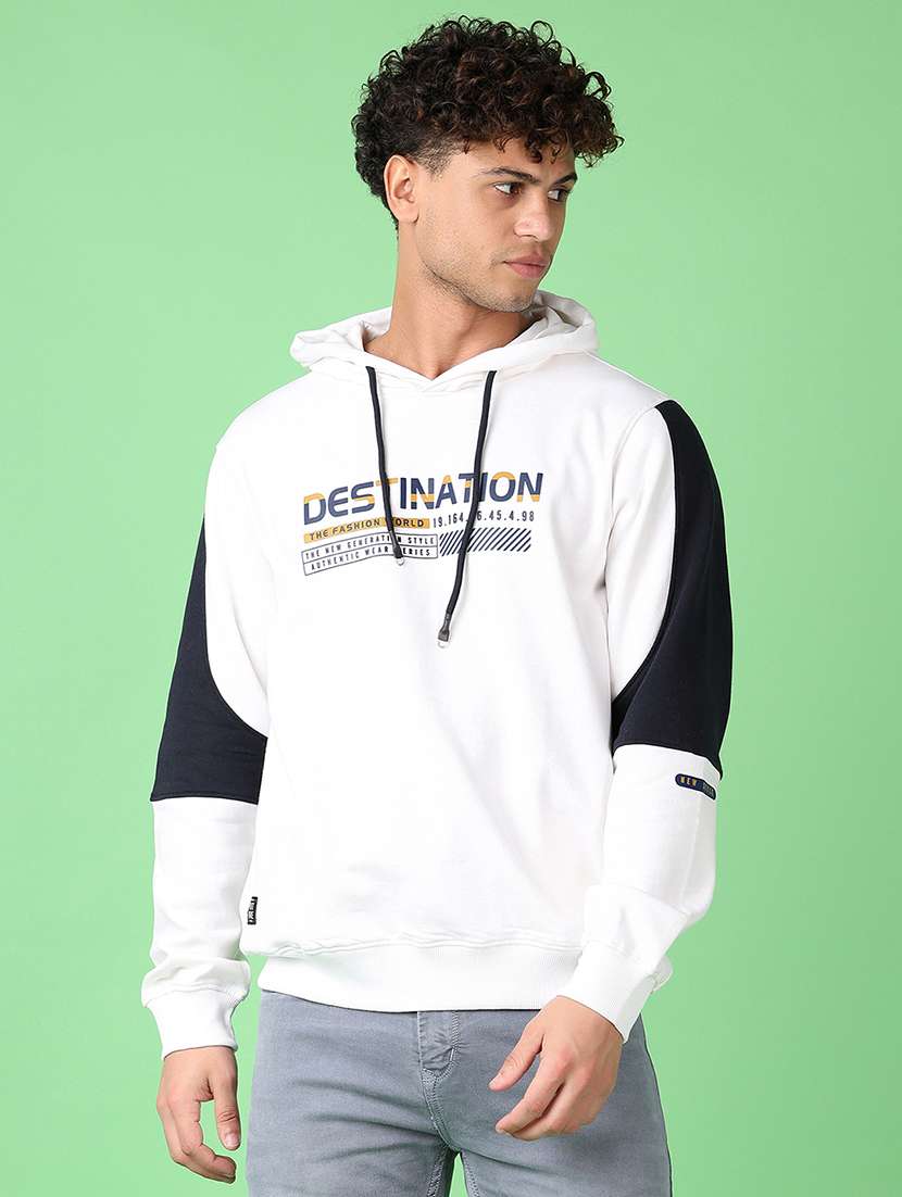 men long sleeves color block sweatshirt