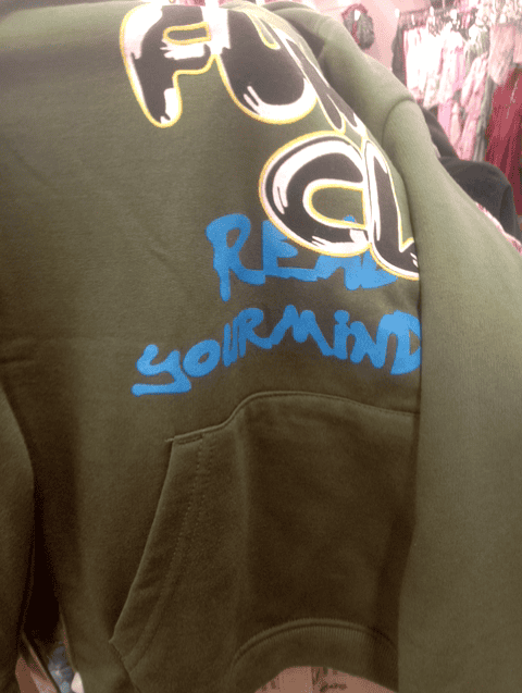 olive spun fleece sweatshirt - 21556060 - Standard Image - 0