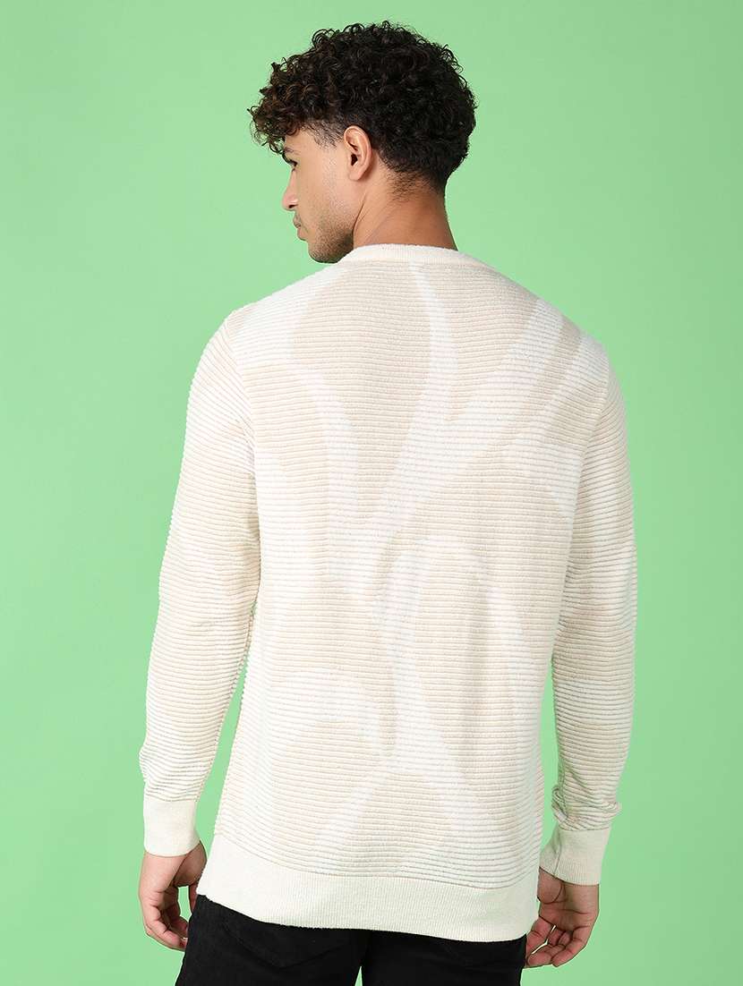 men long sleeves self design pullover - 21556101 -  Standard Image - 3