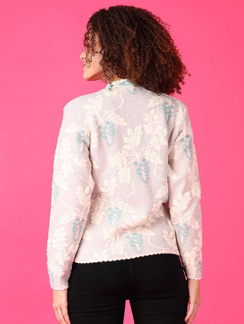 women self designed long sleeves cardigan - 21556113 -  Standard Image - 3