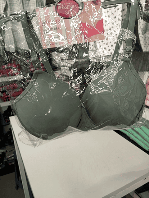 olive cotton spandex bra - 21556133 - Standard Image - 0