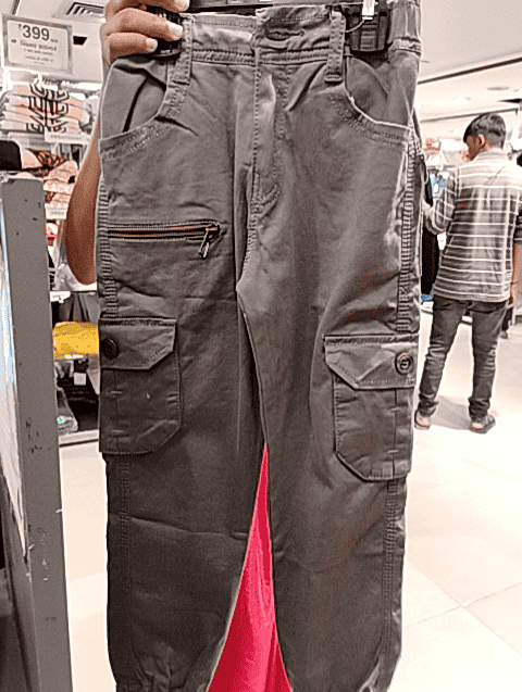 assorted cotton knitted denim trouser - 21556146 - Zoom Image - 0
