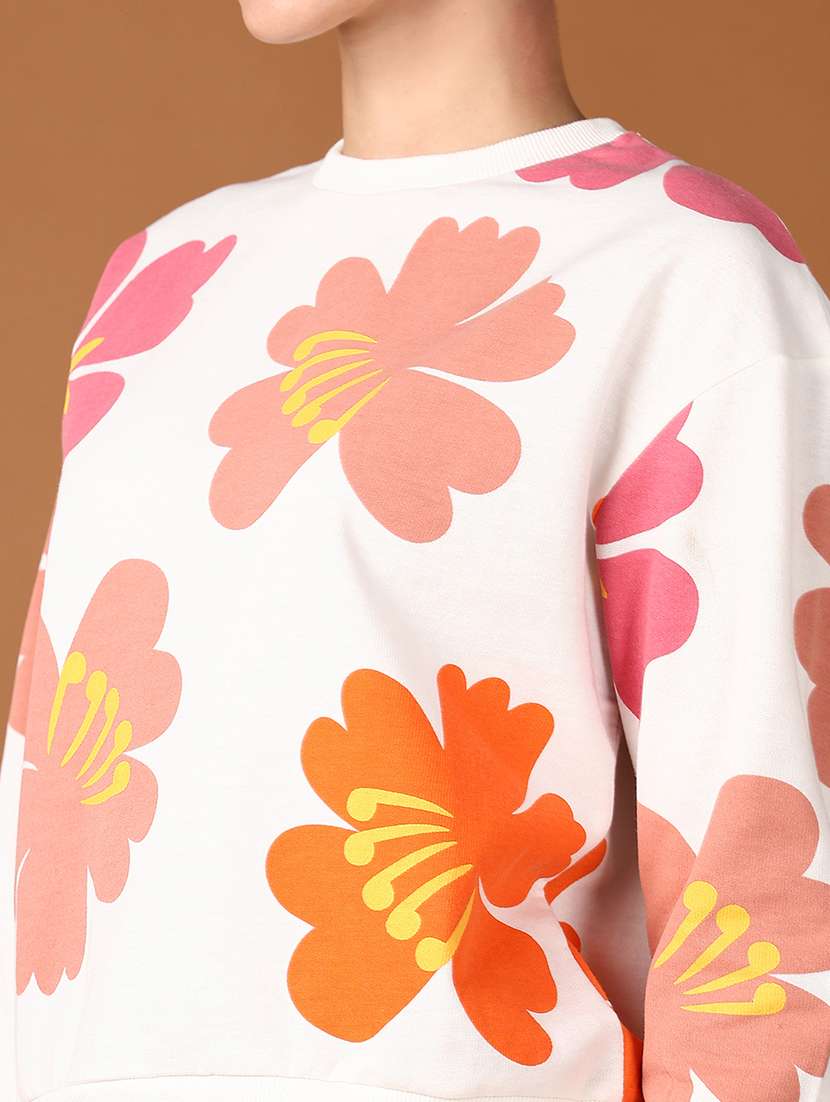 women floral long sleeve sweatshirts - 21556195 -  Standard Image - 5