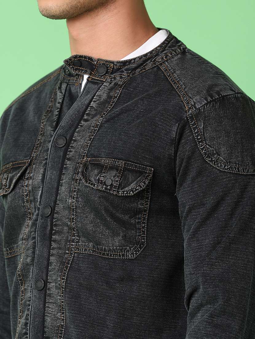 men self design long sleeve cardigan sweater - 21556277 -  Standard Image - 5