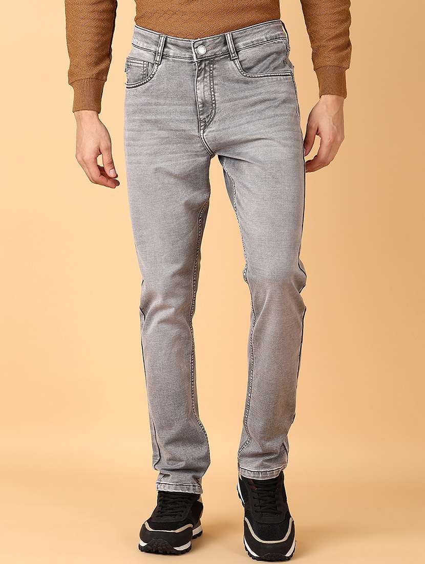 men plain mid rise denim jean - 21556309 - Zoom Image - 0
