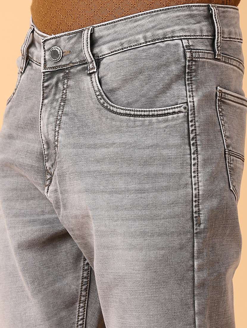 men plain mid rise denim jean - 21556309 - Standard Image - 5