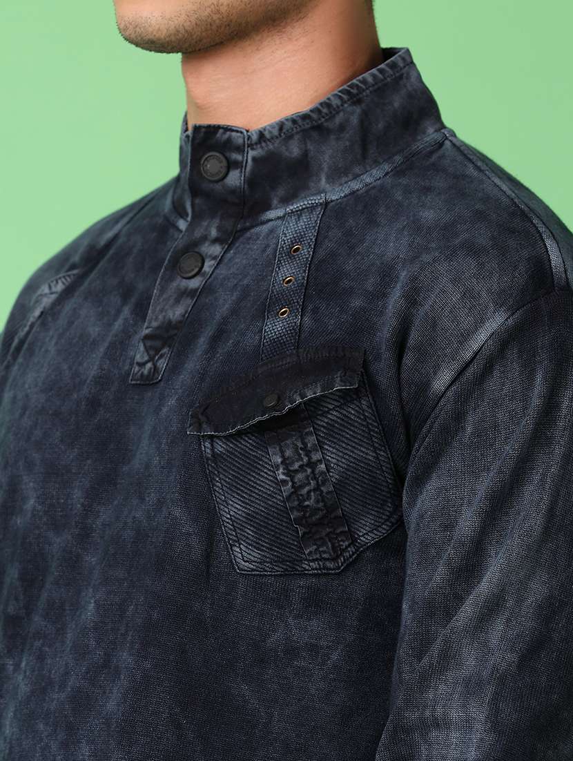 men printed long sleeve regular fit pullover - 21556332 -  Standard Image - 5