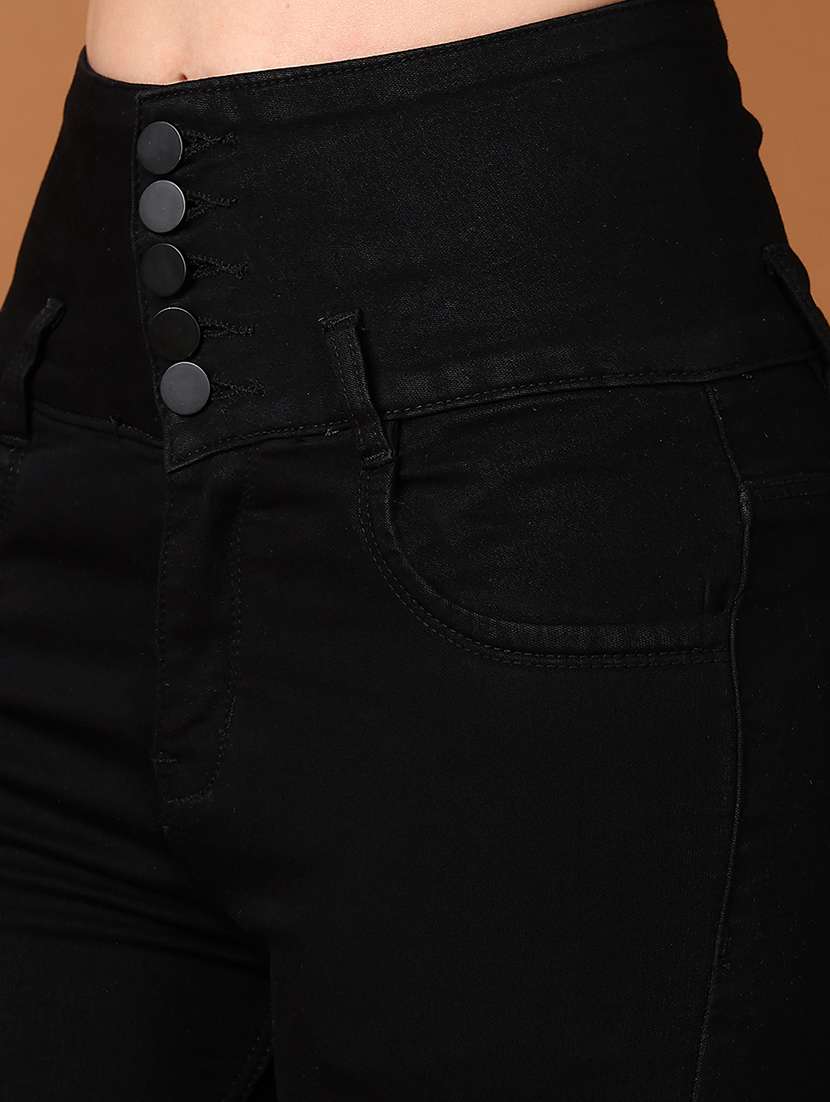 women solid high rise slim fit jean - 21556399 - Standard Image - 5