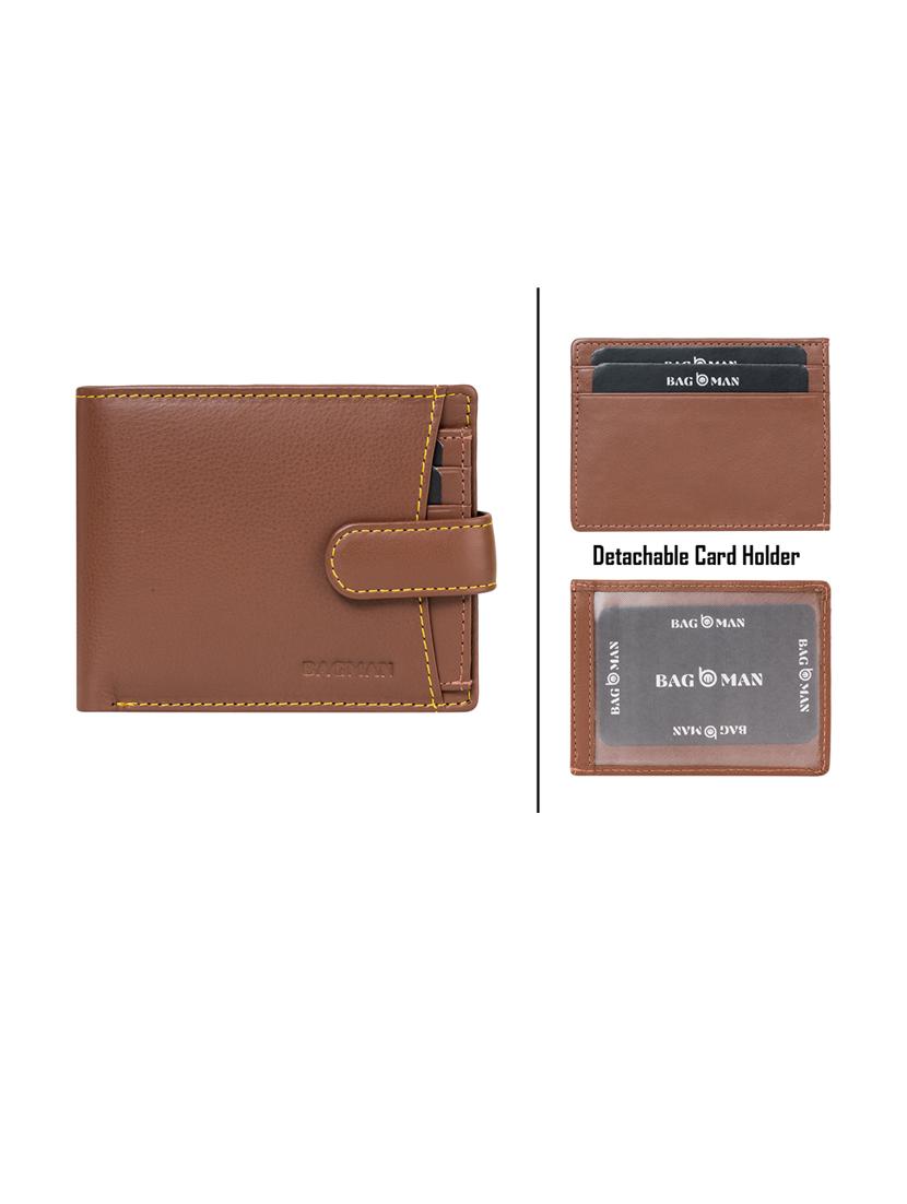 tan genuine leather wallet - 21556655 - Standard Image - 3