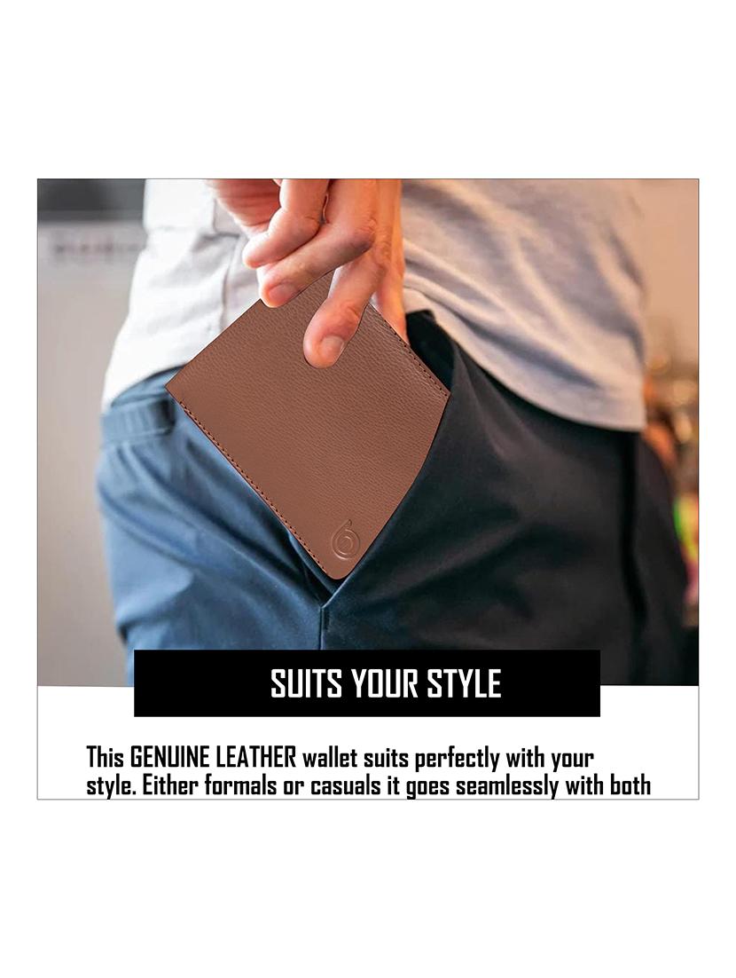 tan genuine leather wallet - 21556658 - Standard Image - 3
