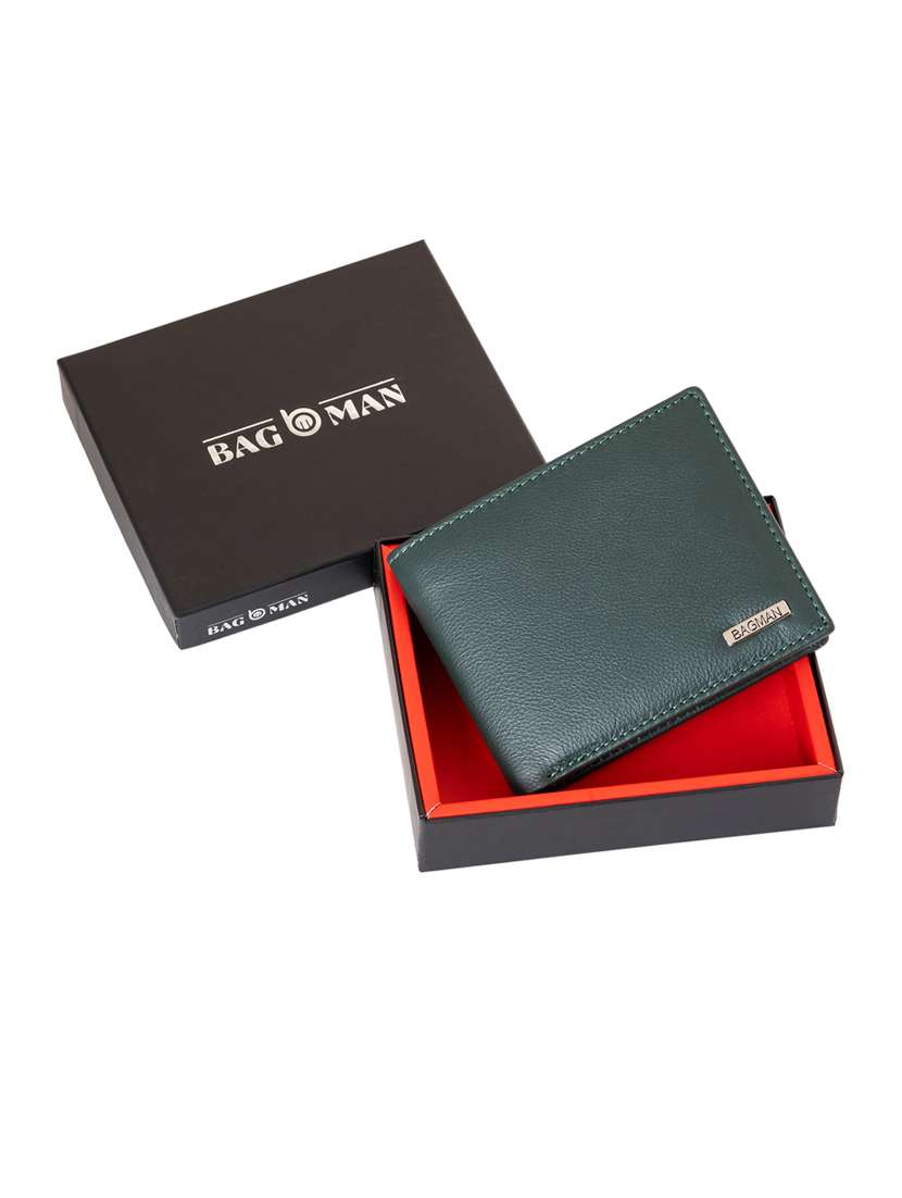 green genuine leather wallet - 21556659 - Zoom Image - 0