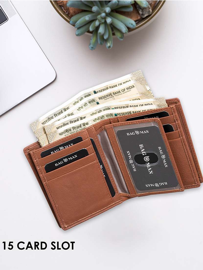 tan genuine leather wallet - 21556689 -  Standard Image - 3