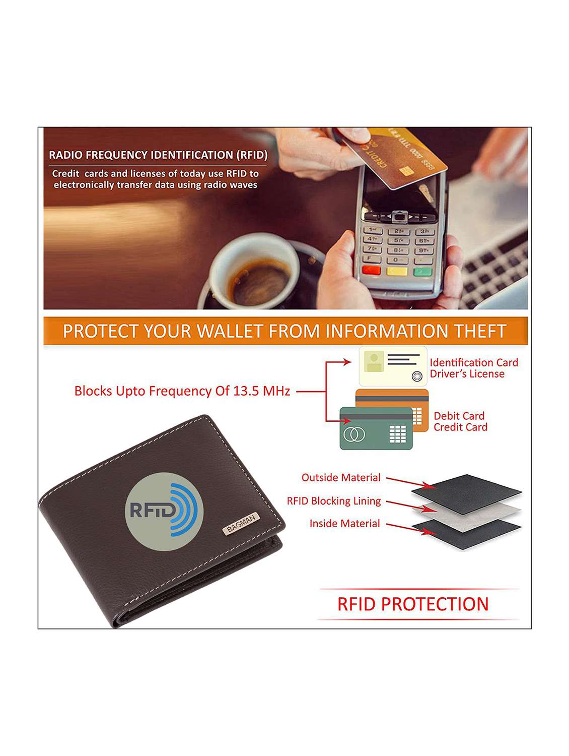 brown genuine leather wallet - 21556735 -  Standard Image - 3