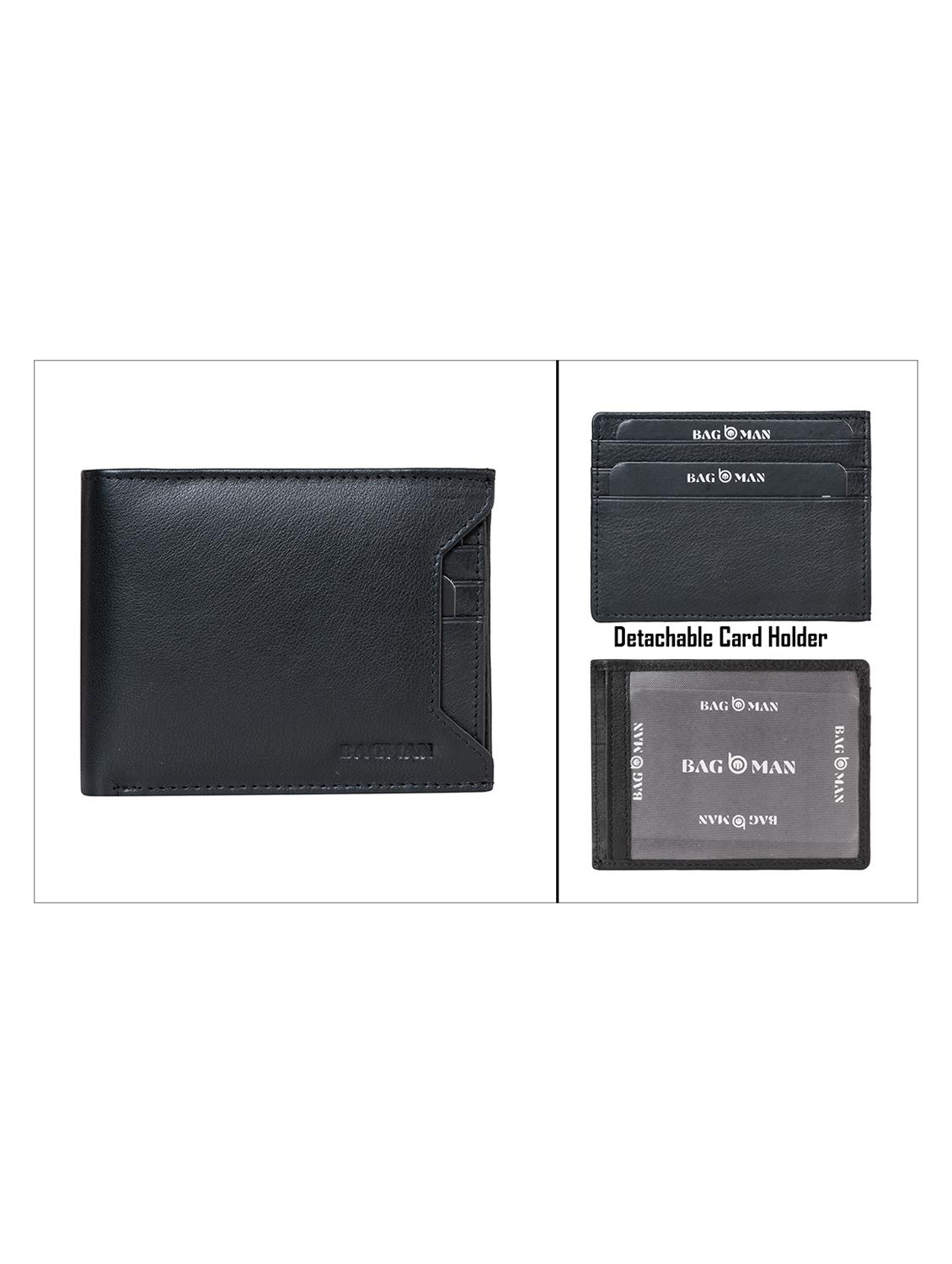 black genuine leather wallet - 21556760 - Standard Image - 3