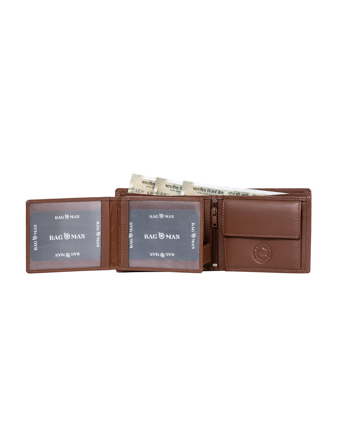 tan genuine leather wallet - 21556777 - Standard Image - 3