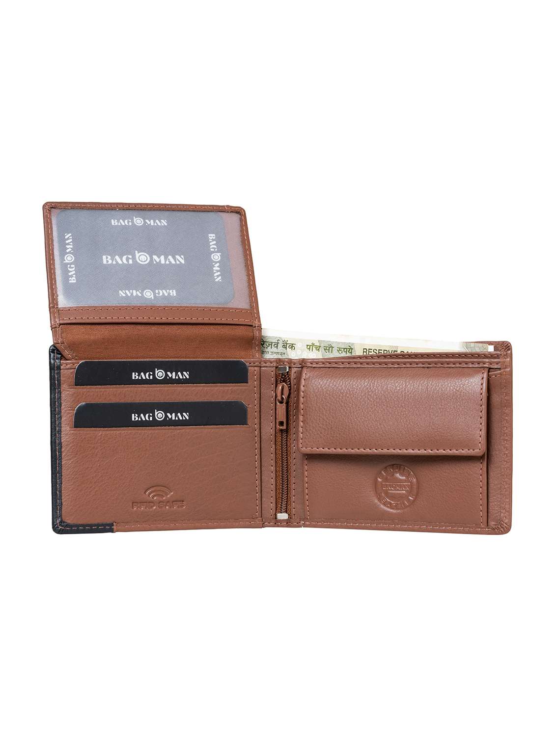 tan genuine leather wallet - 21556791 -  Standard Image - 3