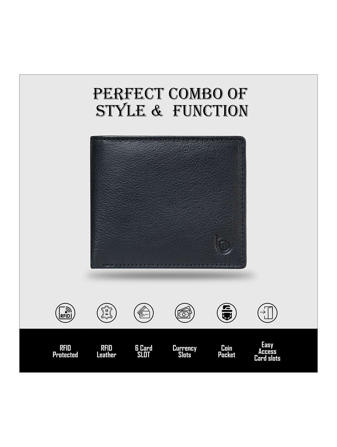 black genuine leather wallet - 21556819 -  Standard Image - 3
