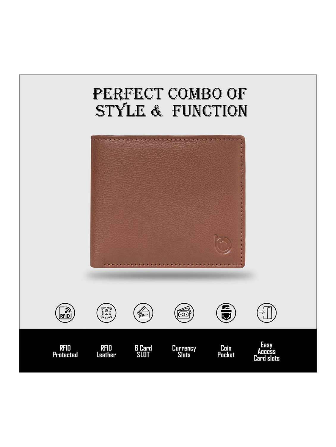 brown genuine leather wallet - 21556821 -  Standard Image - 3