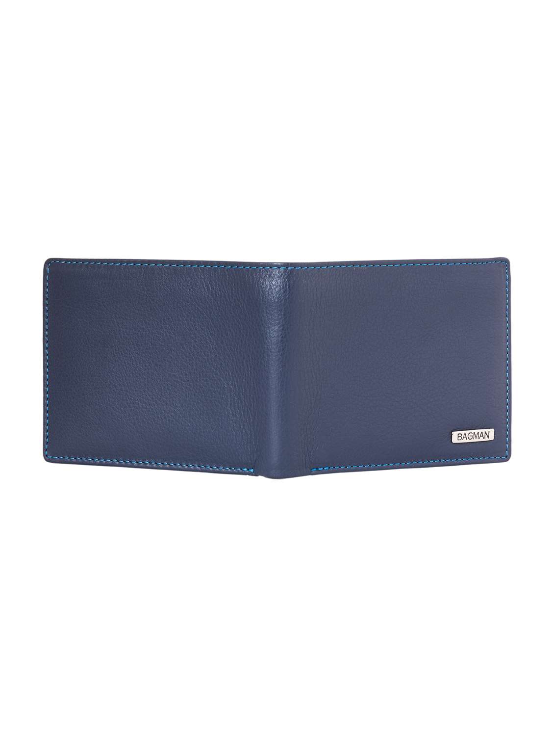 blue genuine leather wallet - 21556825 - Standard Image - 3