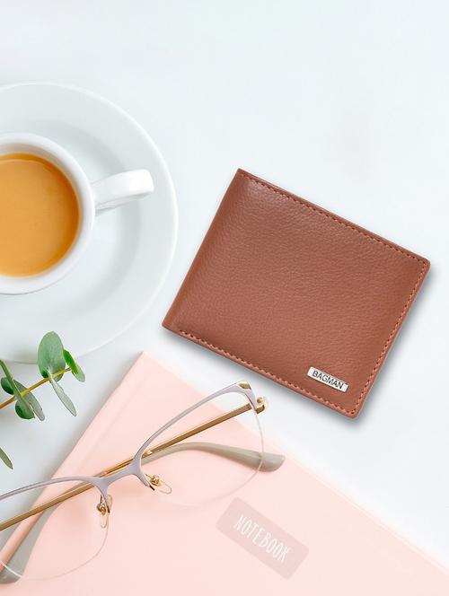 tan genuine leather wallet - 21556827 - Standard Image - 0