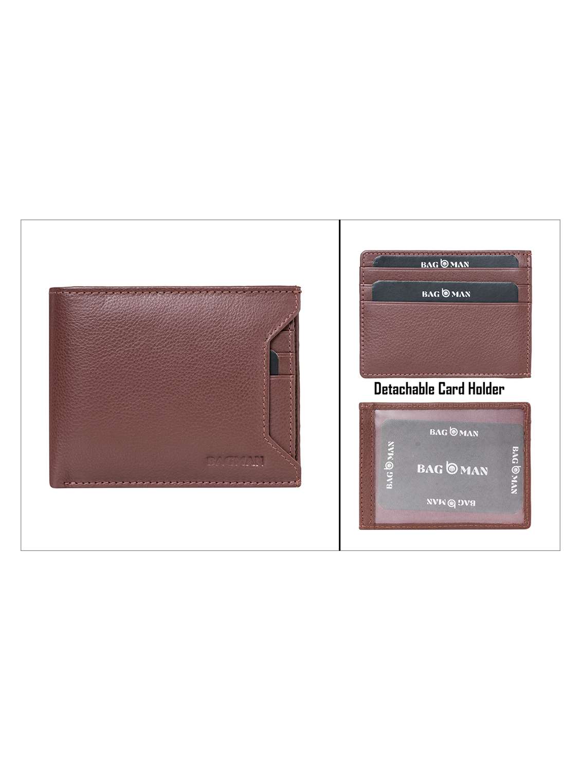 brown genuine leather wallet - 21556848 -  Standard Image - 3