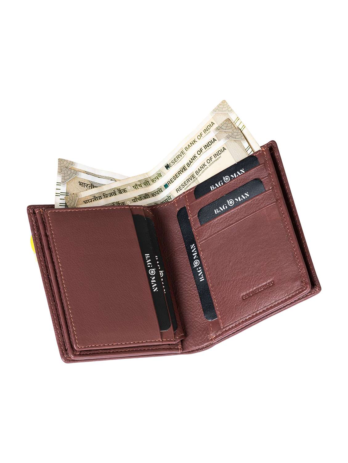 brown genuine leather wallet - 21556866 - Standard Image - 3