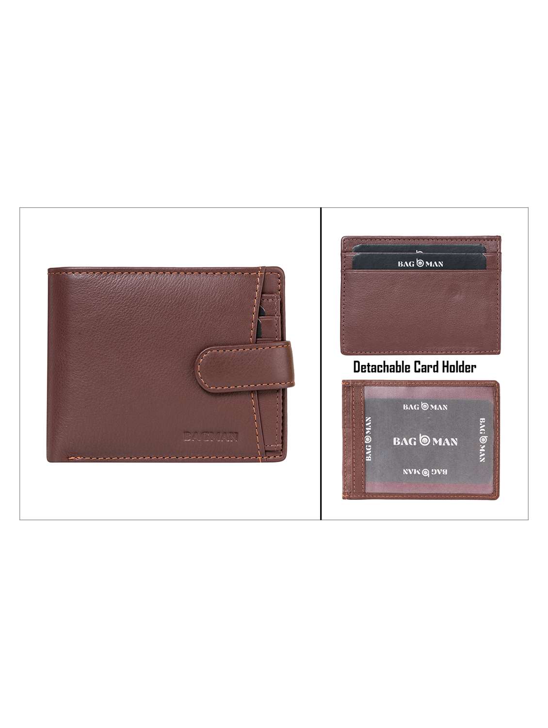 brown genuine leather wallet - 21556870 - Standard Image - 3
