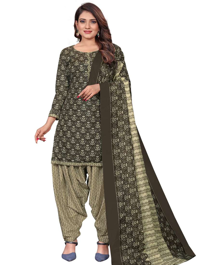 women printed unstitched suit set