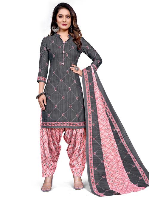 women printed unstitched suit set - 21557141 - Standard Image - 0