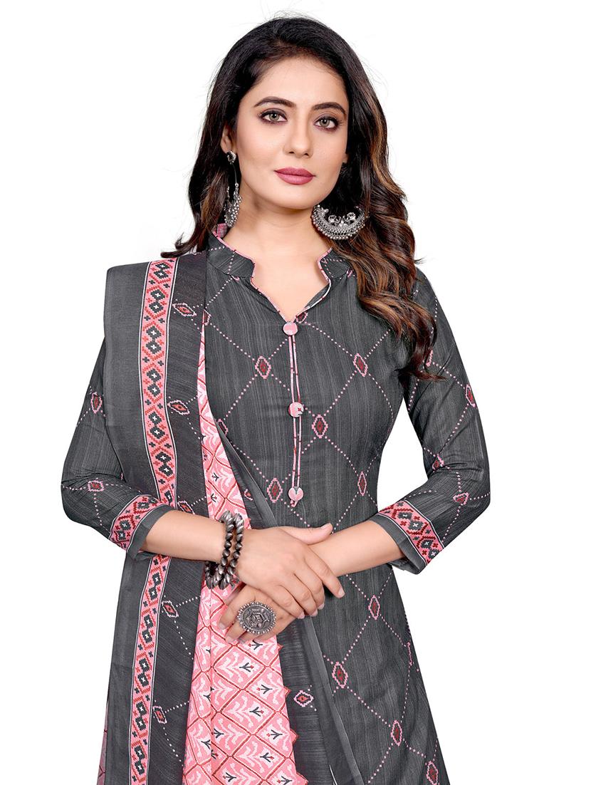 women printed unstitched suit set - 21557141 - Standard Image - 3