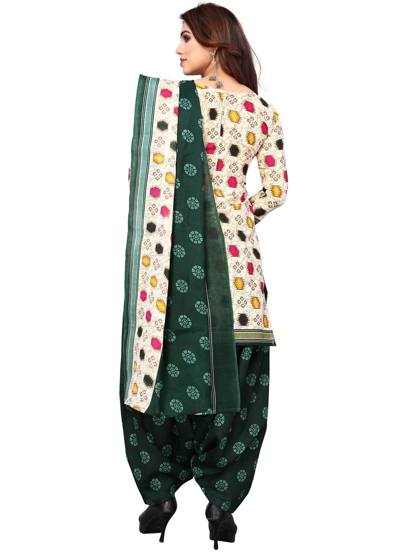 women printed unstitched suit set - 21557156 - Standard Image - 3