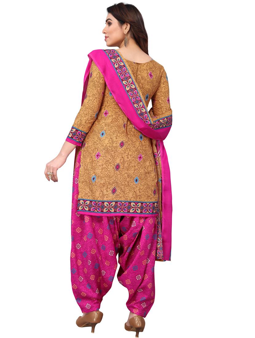 women printed unstitched suit set - 21557172 - Standard Image - 3