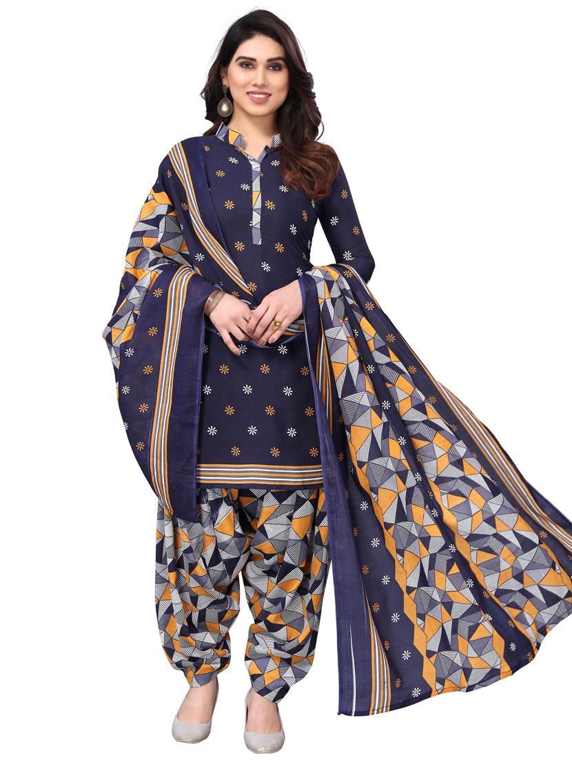 women printed unstitched suit set