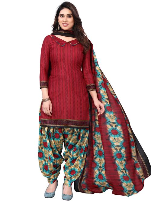 women printed unstitched suit set - 21557181 - Standard Image - 0