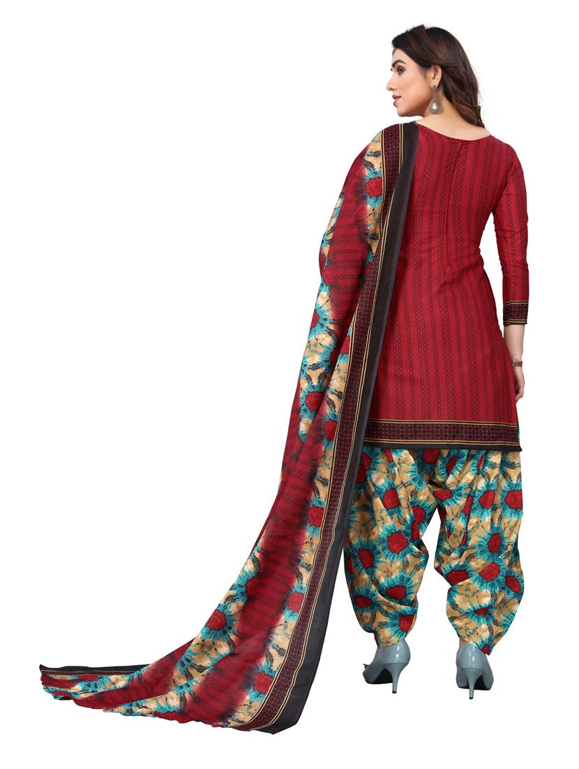 women printed unstitched suit set - 21557181 - Standard Image - 3