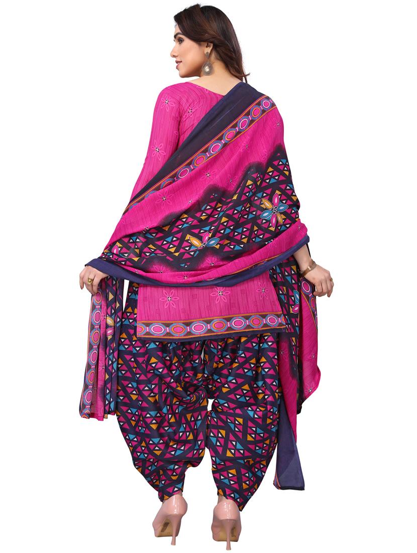 women printed unstitched suit set - 21557184 - Standard Image - 3