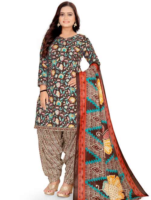 women floral printed unstitched suits - 21557201 -  Standard Image - 0