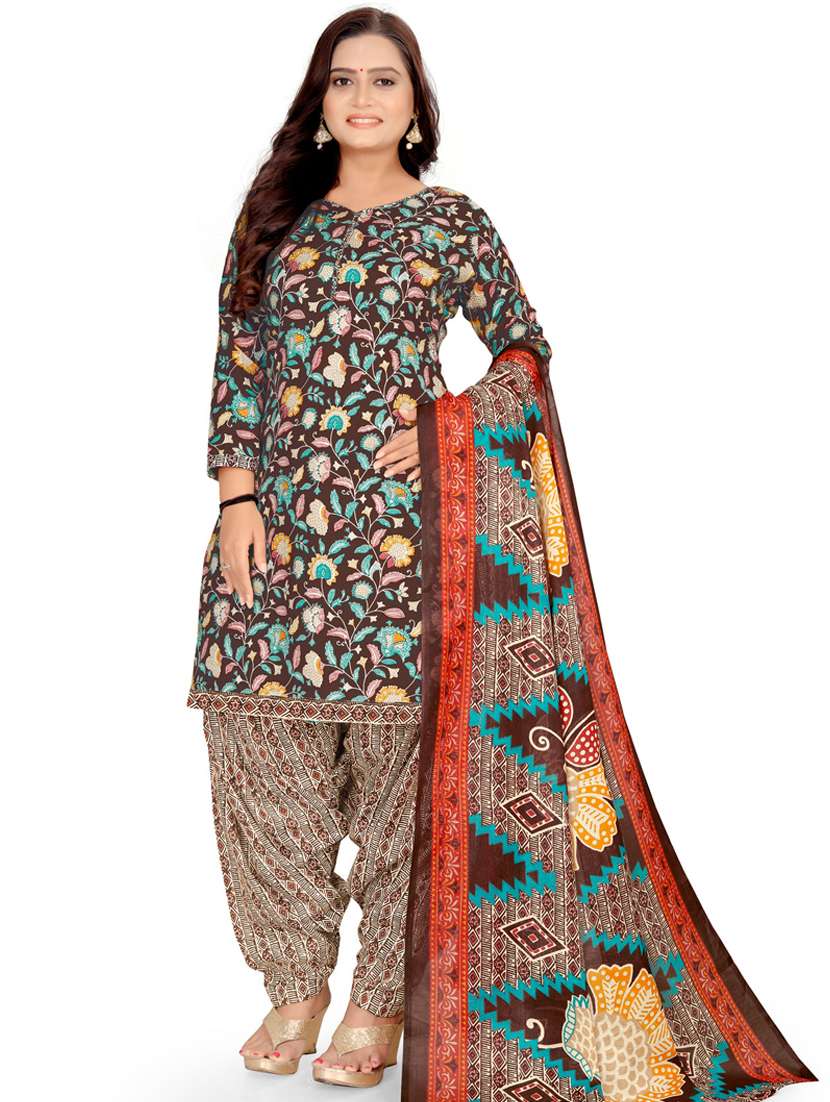 women floral printed unstitched suits