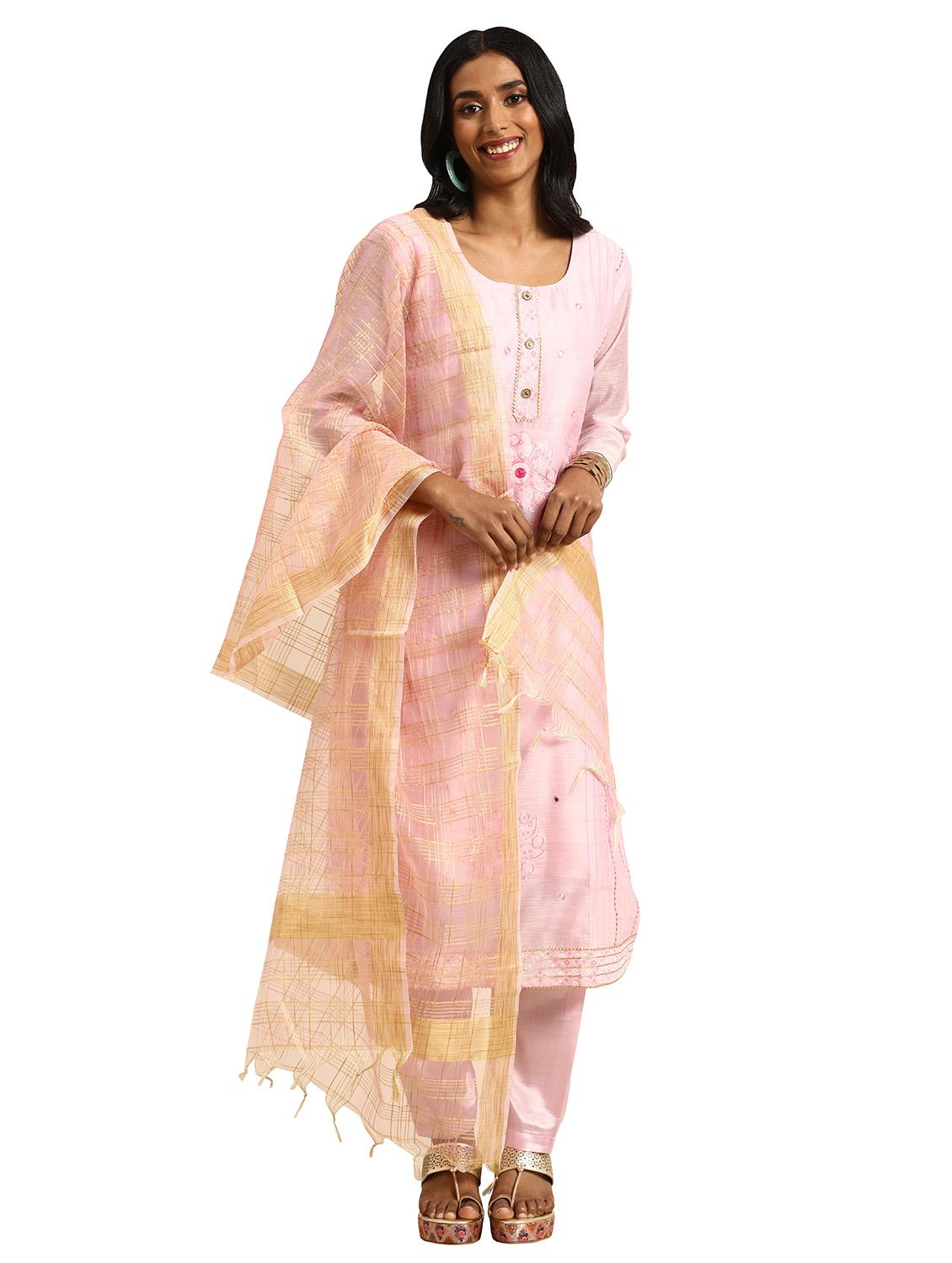 women self design unstitched suits - 21557211 - Zoom Image - 0